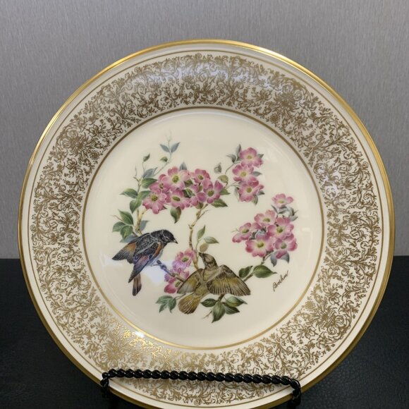 2 Lenox Porcelain Collector Plates Boehm Birds 1974 Hummingbird 1975 Redstart - Picture 4 of 8